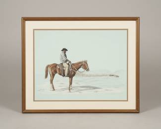Frederic Remington "An Arizona Cowboy" Lithograph Print