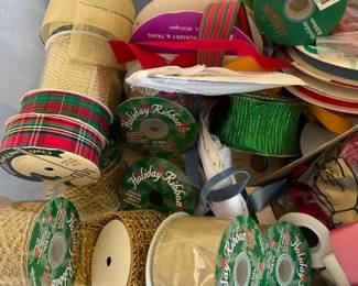 Tub Of Holiday Ribbons