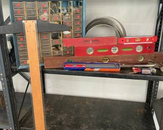 Vintage Levels, Knife Sharpener,  Metal Organizater