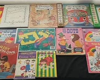 Nostalgic Childrens Paint With Water, Activity Books,  More