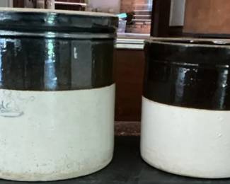 2 Stoneware Crocks