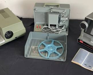 2 Film Projectors And Film Splicer