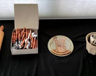 Rolling Pin, Flatware,  Trivet