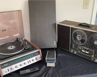 Sony Music System  Ampex Portable Monitor Stereo Tape System