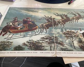 Vintage holiday illustration in book
