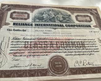 Stock certificates 