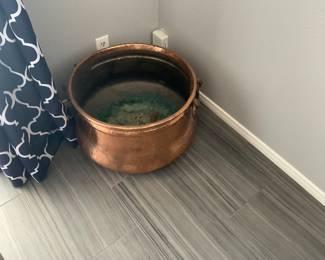 Large copper pot