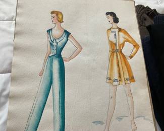 Fashion painting for fashion school by clients mom