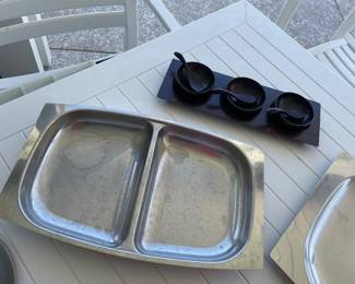 Danish stainless serving pieces 