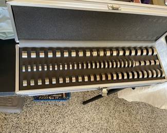Ring sizer set, with curved interior 