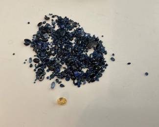 Sapphires, plus yellow sapphire 145 karats