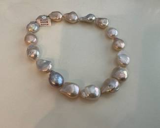 Substantial baroque cultured pearls