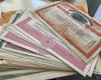 Stock certificates 