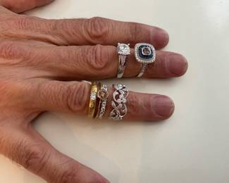 Honora and Coast diamond rings