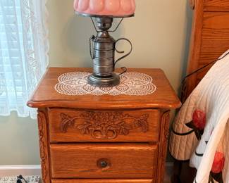 Nightstand with lamp