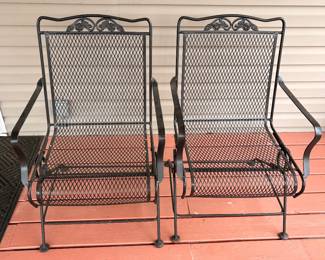 Matching raw iron chairs