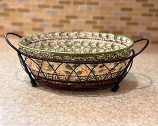 Oval Temptations bowl with rack