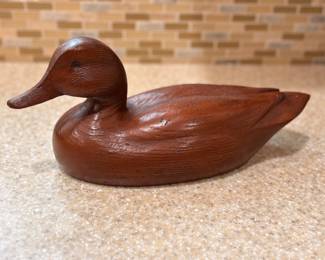 Wooden duck decoy