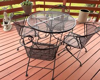 Wrought iron patio set