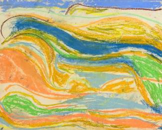 Mary Lee Abbott Oil Stick & Pastel on Paper A
