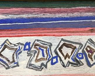 Irving Lehman “Stripes And Forms” Painting on Board