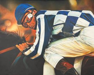 Terrence Fogarty “Jockey I” Oil on Canvas