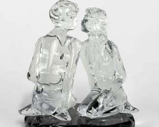 Loredano Rosin “Lovers” Art Glass Sculpture