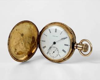 Antique Adam Imig 14K Gold Pocket Watch