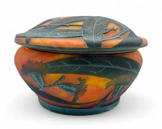 Nancy Daum Cameo Lidded Bowl