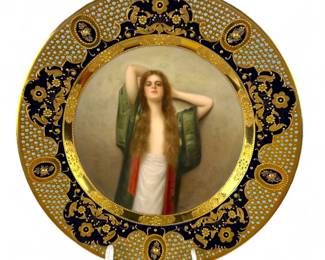 Austrian Hand-Painted Portrait Plate