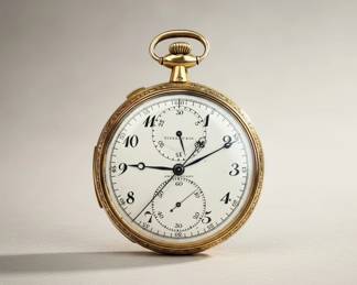 18K Tiffany & Co Touchon Split-Seconds Minute Repeater Pocket Watch
