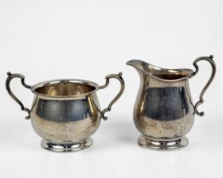Vintage Fisher Sterling Cream & Sugar Dishes