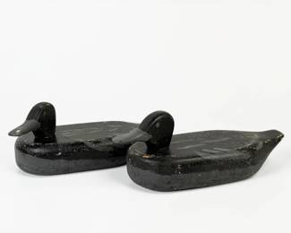 (2) Antique Compact Wooden Duck Decoys