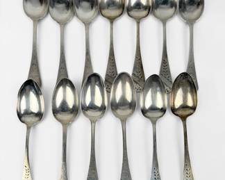 Assorted Antique Sterling Silver Table/Serving Spoons