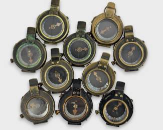Group of (10) WWI Military Compasses (D)