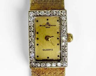 14K Gold Diamond Baume & Mercier Swiss Ladies Watch