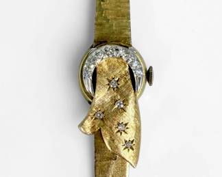 14K Gold Diamond Le Femme Bracelet Watch