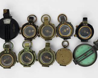 Group of (10) WWI Military Compasses (G)
