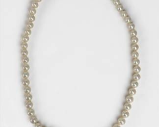 Mikimoto Pearl & 18K Gold Necklace