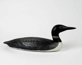 Marv Bernet Hand Carved & Painted Loon Decoy