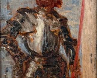 Felix Ziem “Un Chevalier” Oil on Panel