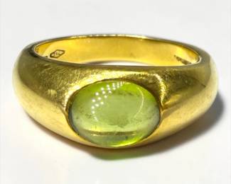 Tiffany & Co 18K Gold & Peridot Ladies Ring