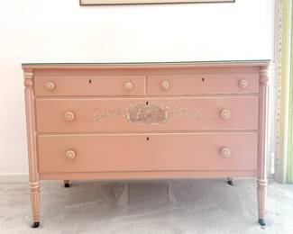 Vintage Pink Dresser - This item is available to purchase on our website: https://www.pureandsimplecarolinas.com/shop