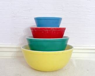 pyrex primary color nesting mixing bowls