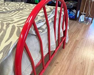 Red twin head and footboard