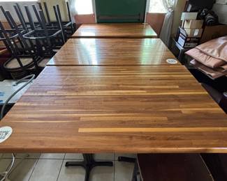 Butcher block bar tables in great condition