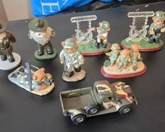 Faithful Fuzzies MilitaryThemed Bear Figurines  DieCast Truck Lot