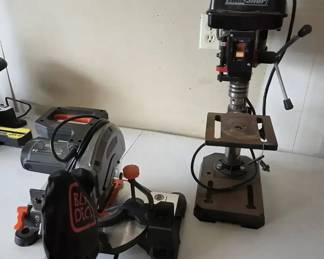Black  Decker Compound Miter Saw  Tool Shop Drill Press