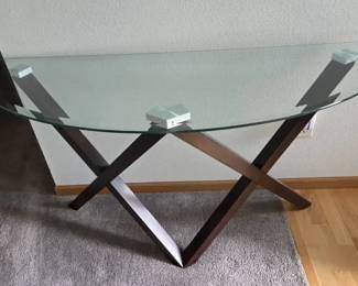 Modern Glass Top Console  Sofa Table