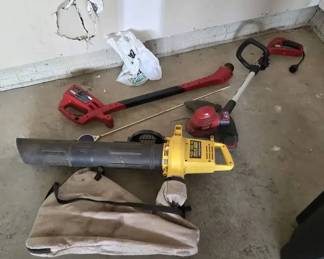 Leaf Blower  Two Cordless Trimmers